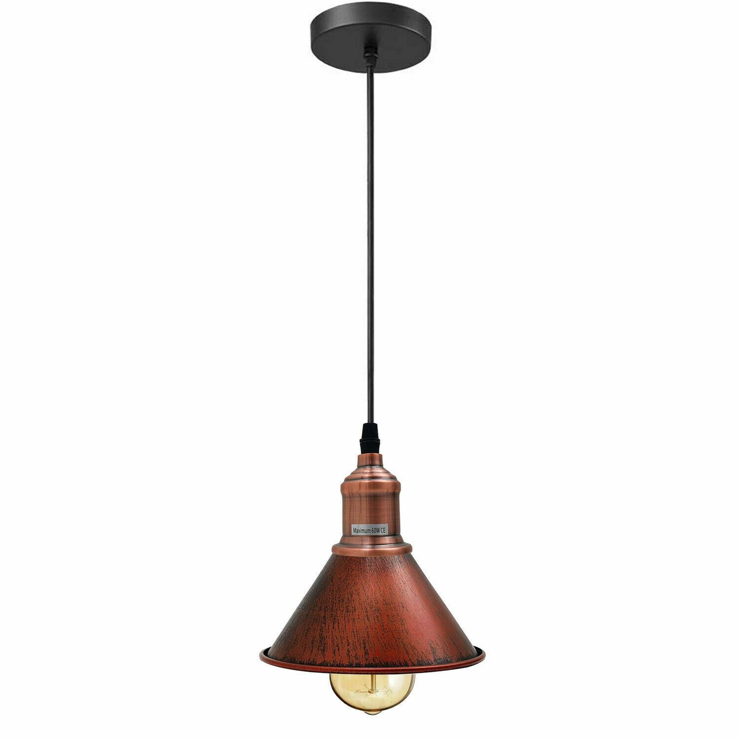 Modern Vintage Ceiling Pendant Light Cone Shade Shape Hanging Light For Hotels, Any Room, Dining Room~1363 - LEDSone UK Ltd