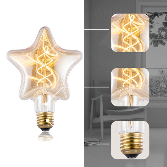 Vintage Edison 4W E27 vis LED Light Star Ampoule Blanc Chaud ~ 4060