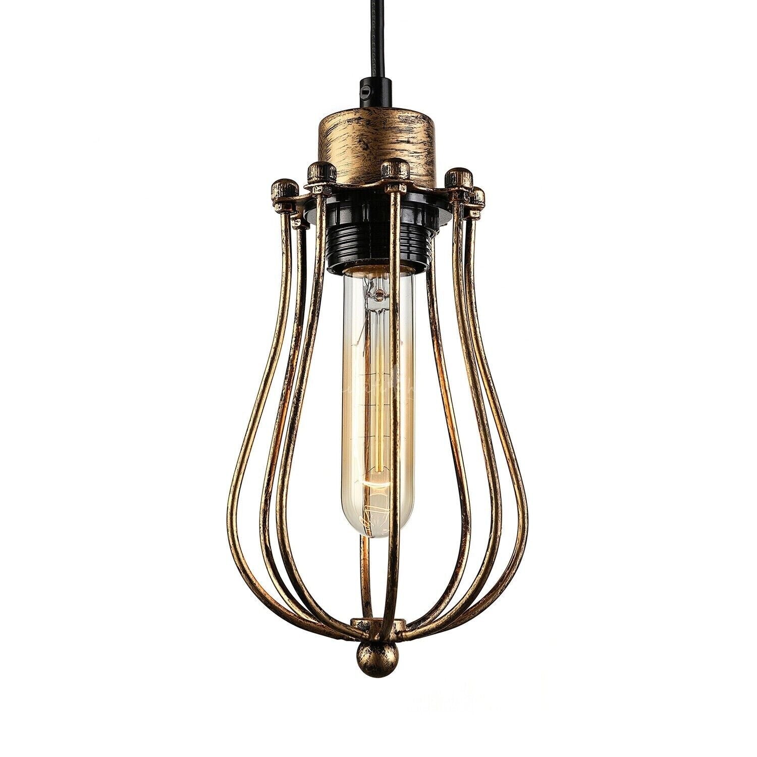 Chandelier 3 Light Cage Ceiling Hanging Pendant Lamp