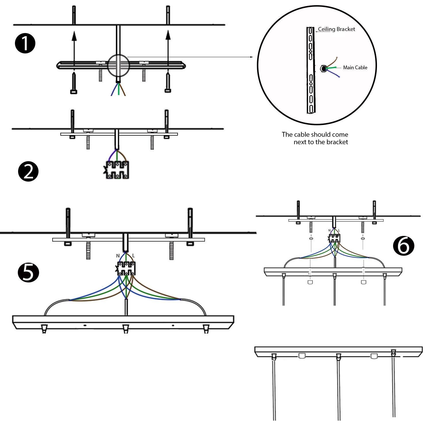 3 way cluster pendant -description image