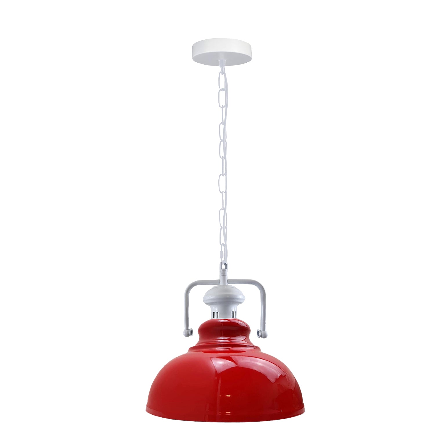 Industrial Dome Red pendant light for dining room 
