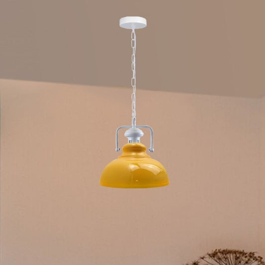 Plafonnier suspendu industriel vintage en métal, grange rétro fendue de différentes couleurs, luminaire d'intérieur ~ 4056