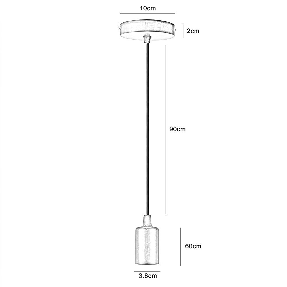 Vintage E27 Fitting Suspension Light Base Chrome Lamp Holder Ceiling Pendant Lights~3637 - LEDSone UK Ltd