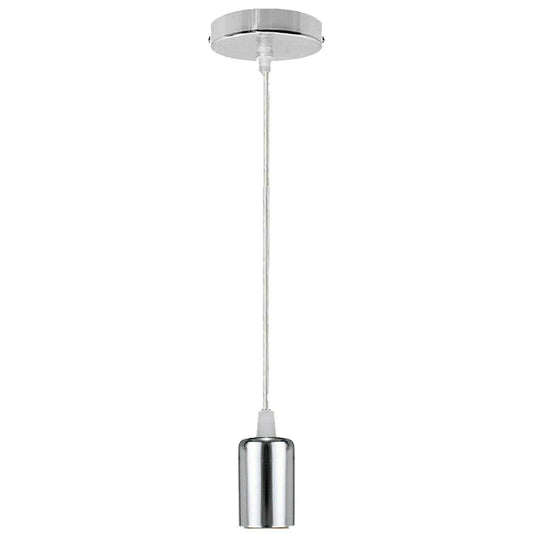 Vintage E27 Fitting Suspension Light Base Chrome Lamp Holder Ceiling Pendant Lights~3637 - LEDSone UK Ltd