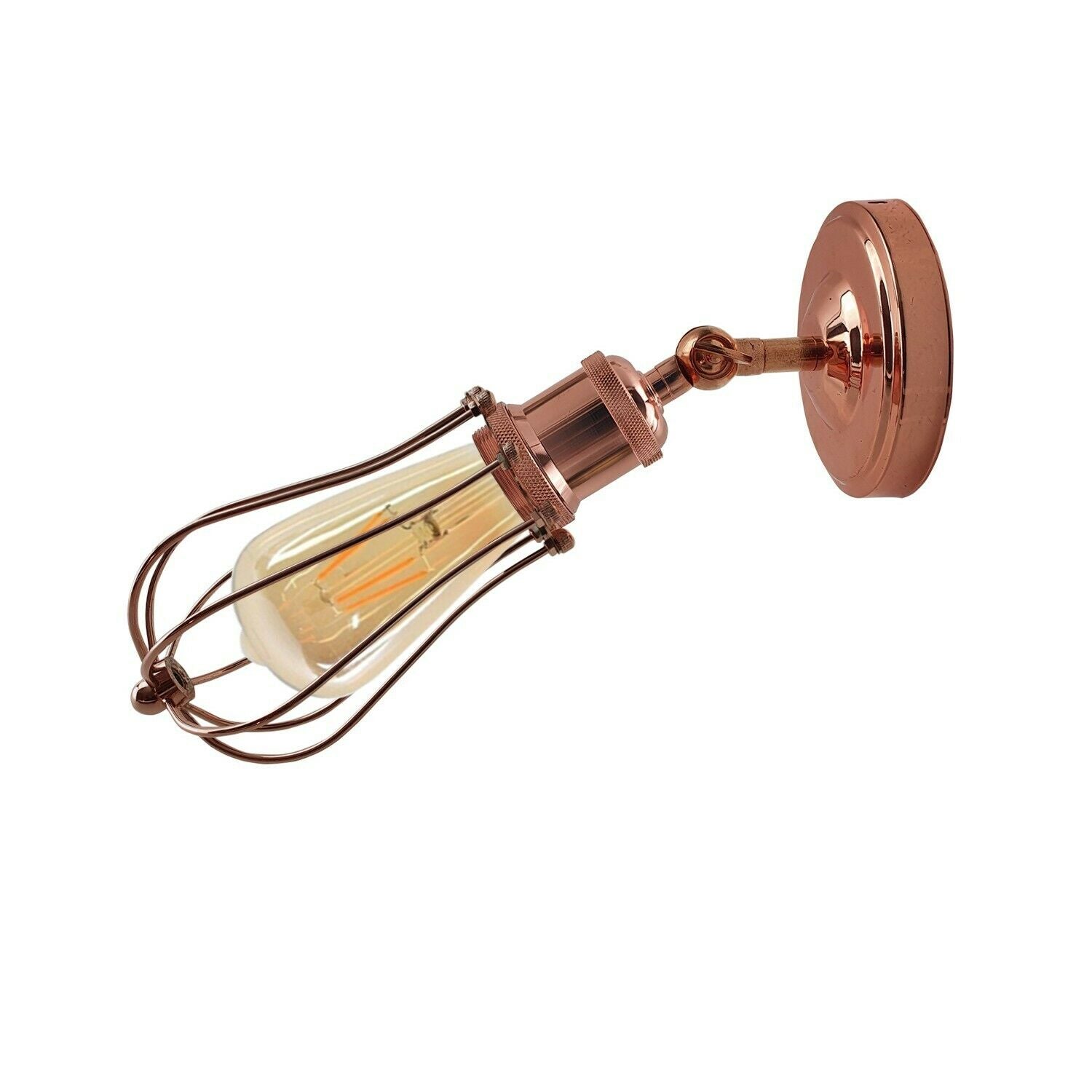 Industrial Vintage Retro Rose Gold Sconce Wall Light Lamp Fitting Fixture~3731 - LEDSone UK Ltd