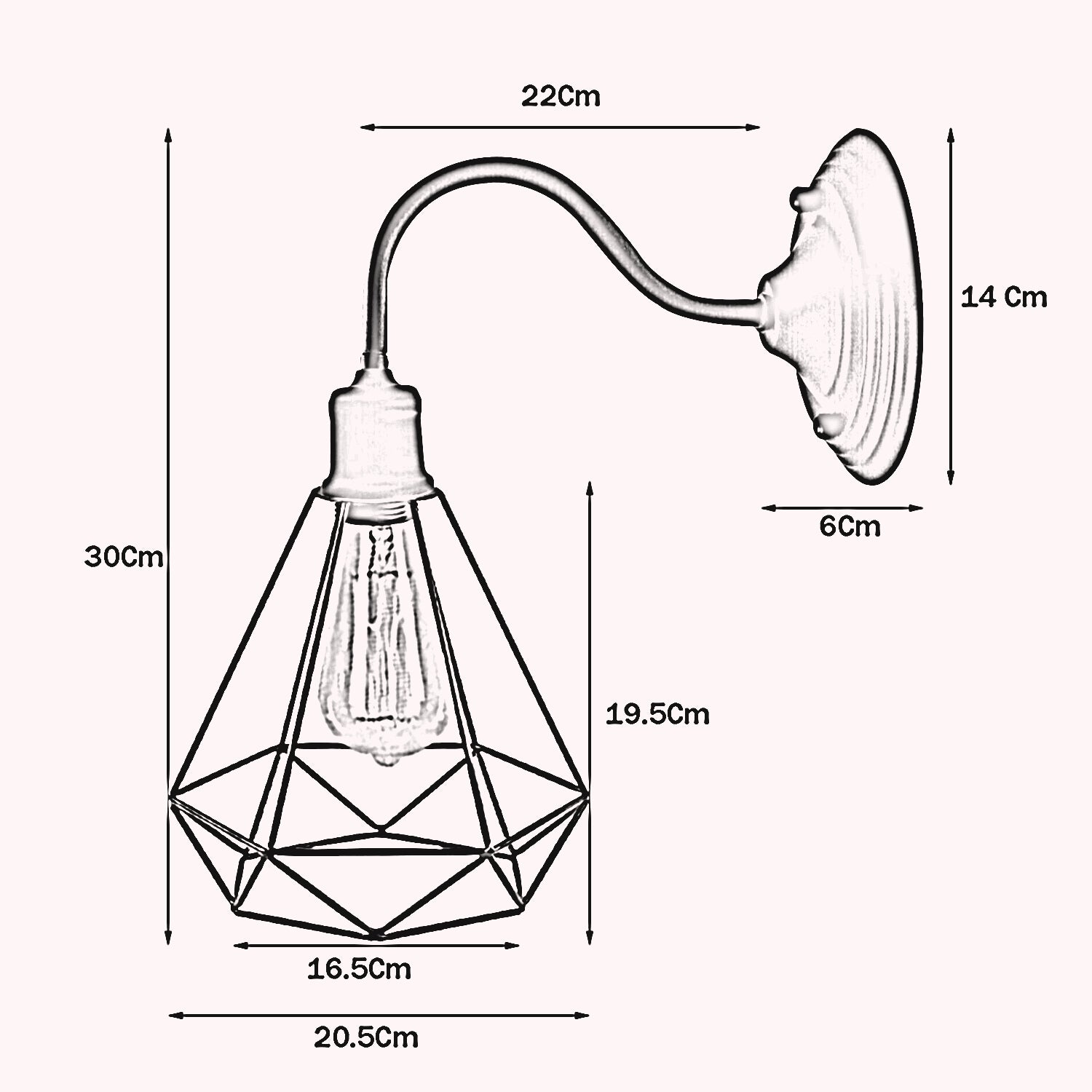 Wall Lighting Wire Cage Pendant Light wire Cage