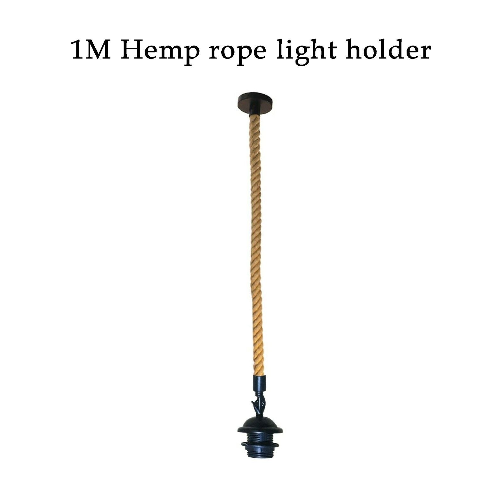 Vintage Retro Industrial Loft Cone Hemp rope Single Pendant Light Retro Lamp~3785 - LEDSone UK Ltd