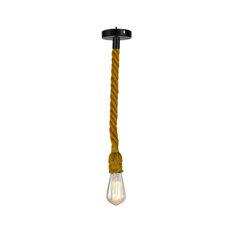 Lampe suspendue industrielle rétro en corde de chanvre, support de lumière E27, Base de Loft, ~ 3797