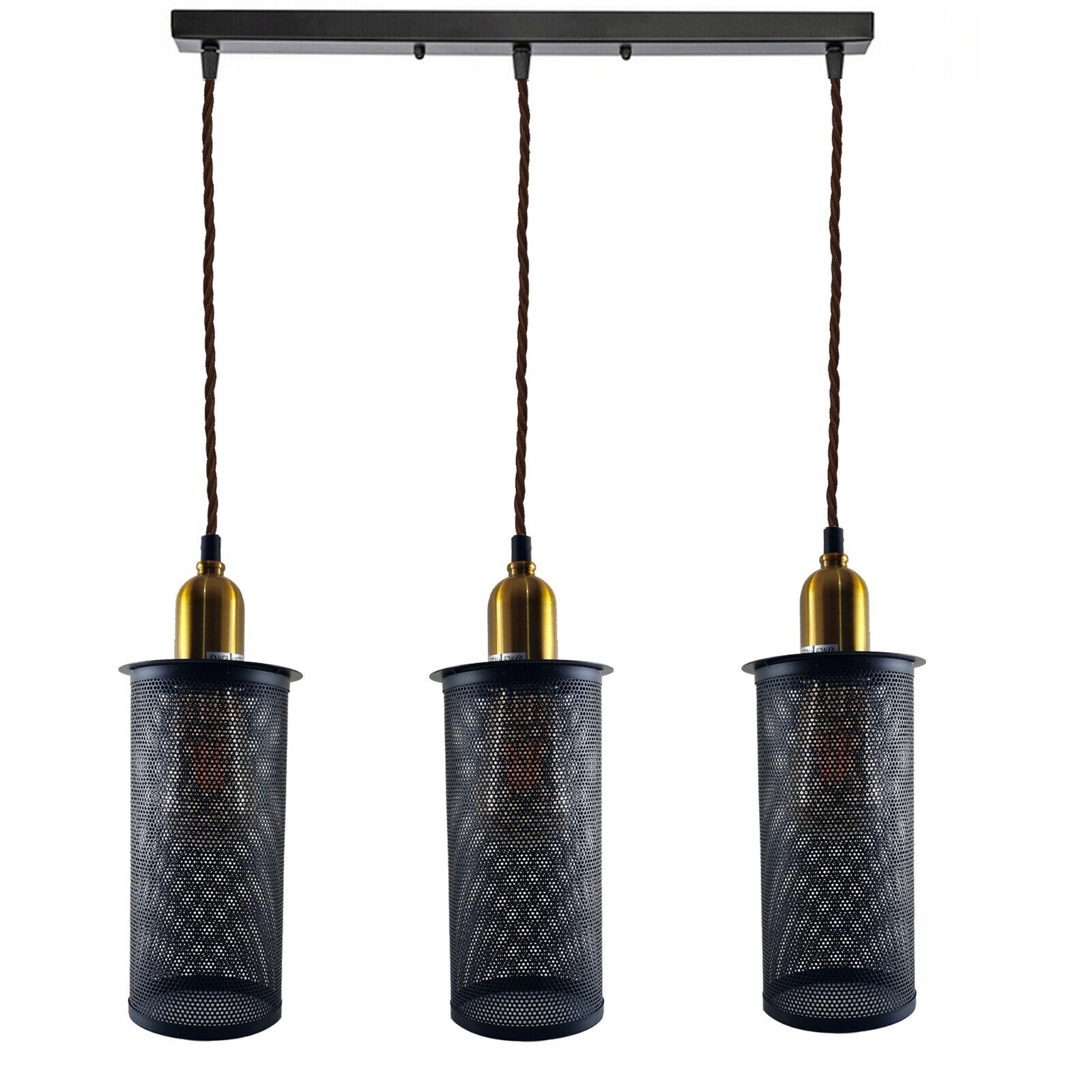 3 Head Retro Industrial Vintage Metal Ceiling Lampshade Chandelier Pendant Light