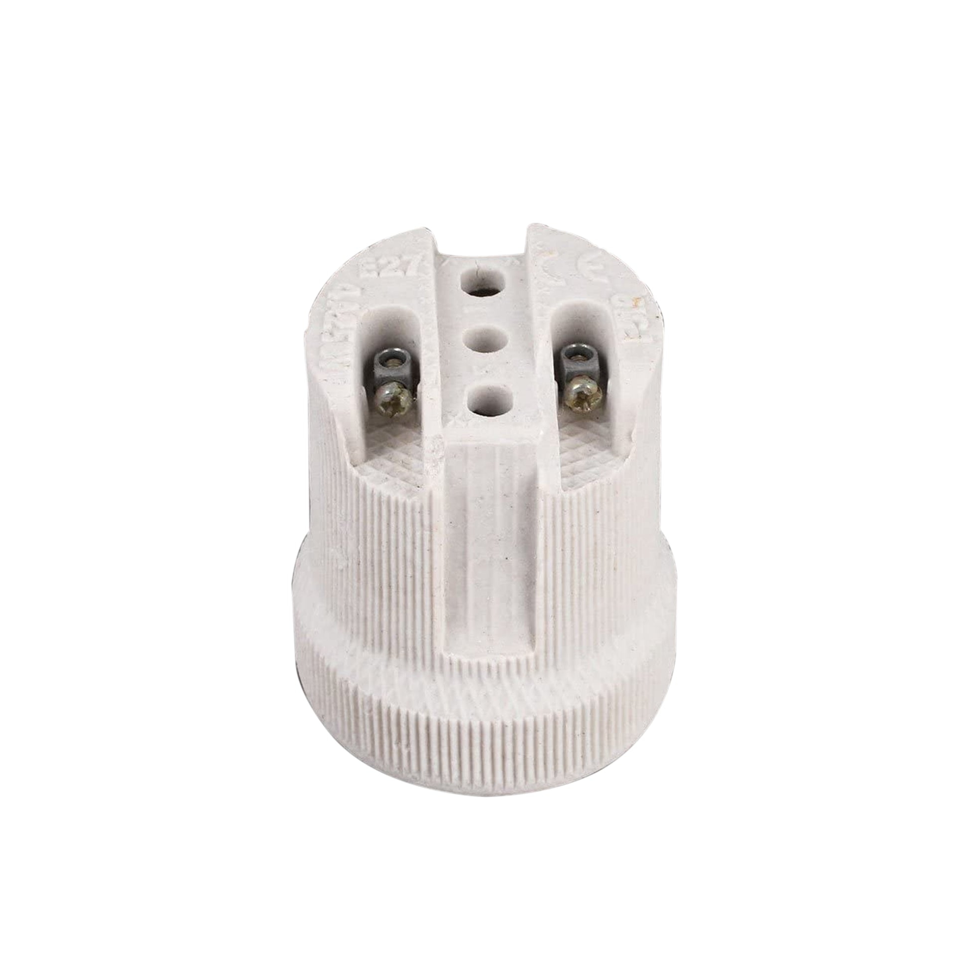 E27 Bulb Holder Edison Screw White Ceramic Porcelain Lamp holder For Table Lamp E27 60W Plain Lamp holder Socket UK.