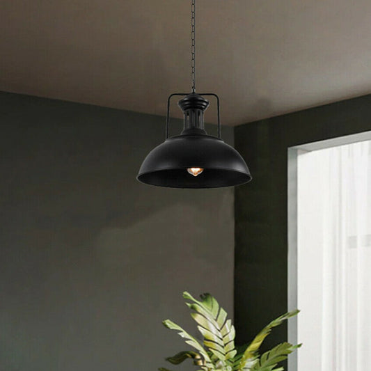 Industrial Metal Pendant Lighting E27 Adjustable Ceiling Hanging Light Fixtures with Metal Lampshades for Kitchen Bedroom Hallway Island Lights