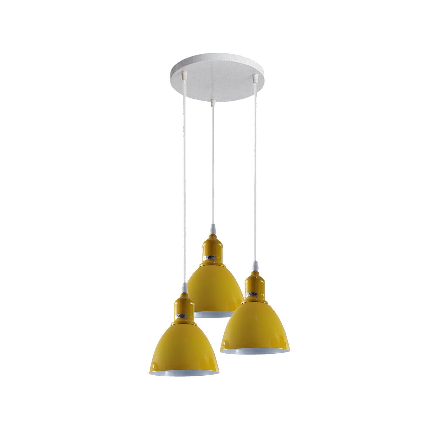 Yellow pendant cluster light for kitchens & dining areas