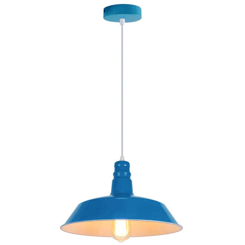 Bol suspendu réglable moderne lampe à suspension bleu clair support E27 ~ 4007