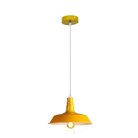 Bol suspendu réglable moderne lampe à suspension jaune support E27 ~ 4002
