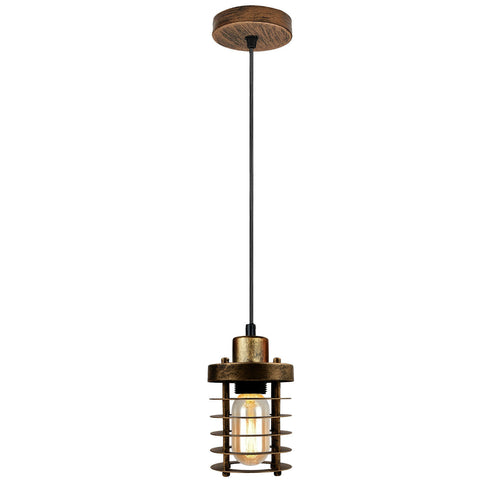 Lampe suspendue ronde en cuivre brossé, moderne et rétro, base de plafond ronde ~ 4035