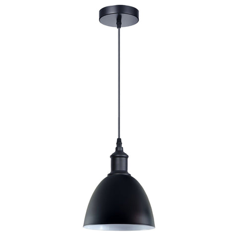 Plafonnier industriel rétro réglable noir, luminaire suspendu avec support E27 UK ~ 4032