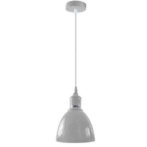 Lampe suspendue blanche au plafond réglable, Vintage, industriel, rétro, avec support E27, UK ~ 4031
