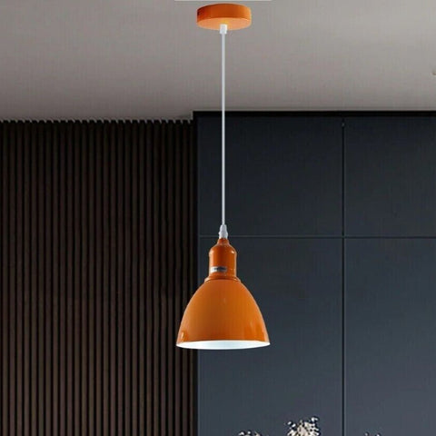 Lampe suspendue orange à hauteur réglable ~ 4026