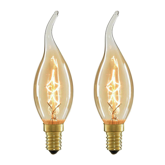 Paquet de 2 ampoules LED Edison E27, B22, E14 à intensité variable, verre ambré Vintage, blanc chaud 2700K, ~ 4086