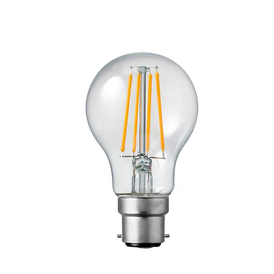 Ampoules LED à baïonnette A60 4W, paquet multiple, verre 6000K, blanc froid, Filament B22, variable ~ 4099