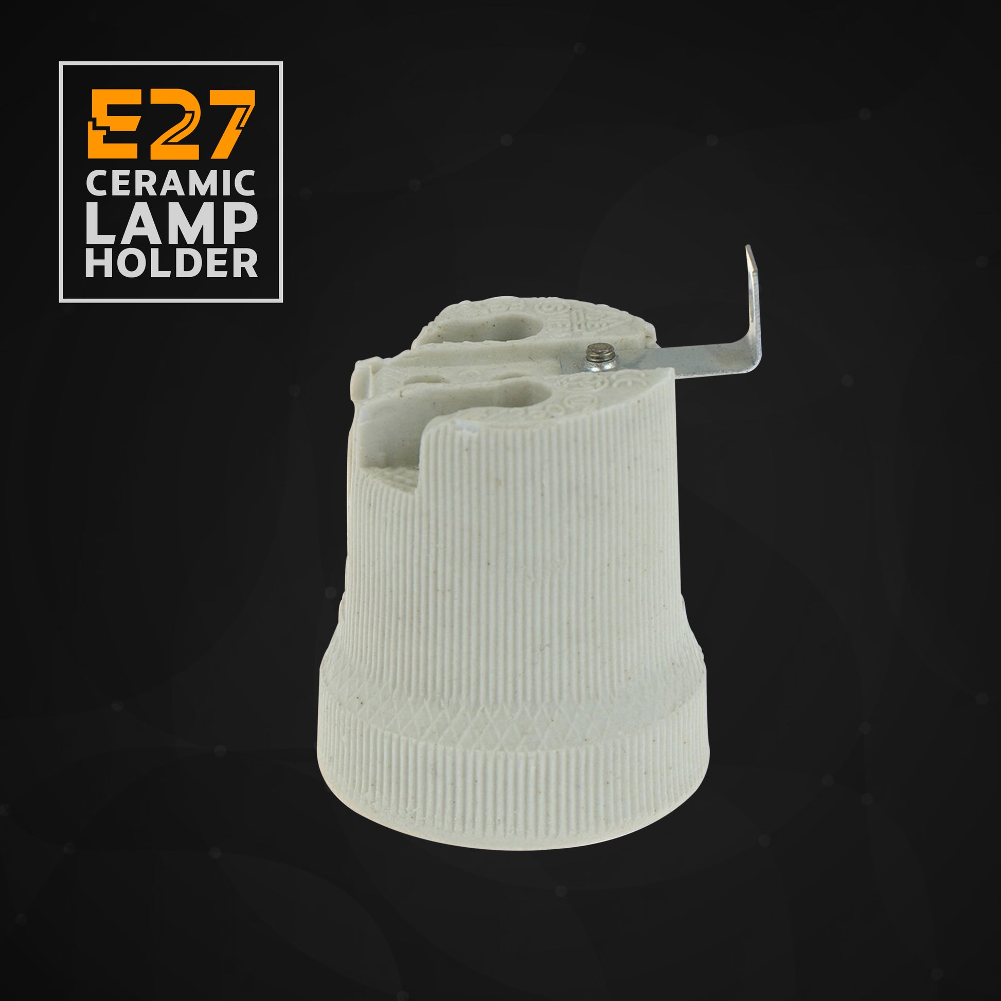 3 Pack E27 Bulb Holder Edison Screw White Ceramic Porcelain Lamp holder For Table Lamp E27 60W Plain Lamp holder Socket UK.