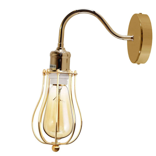 Modern Industrial Wall Mounted Light Indoor Rustic Sconce Lamp Fixture Metal Balloon Cage Shade for Bed room, Living Room Kitchen~1189 - LEDSone UK Ltd