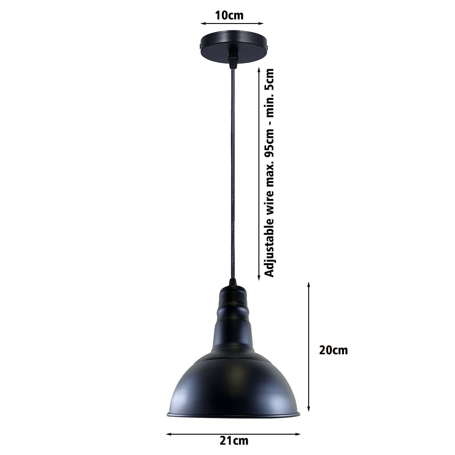 Retro Industrial Chandelier Ceiling Vintage Metal  Light Shade Pendant light~1134 - LEDSone UK Ltd