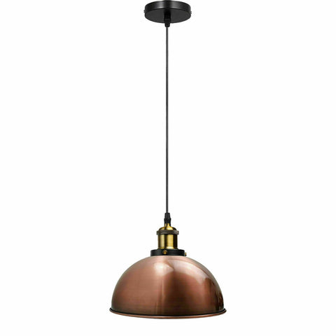 Plafonnier suspendu Vintage et moderne, abat-jour en métal, luminaire d'intérieur suspendu avec fil réglable de 95cm, ~ 1260