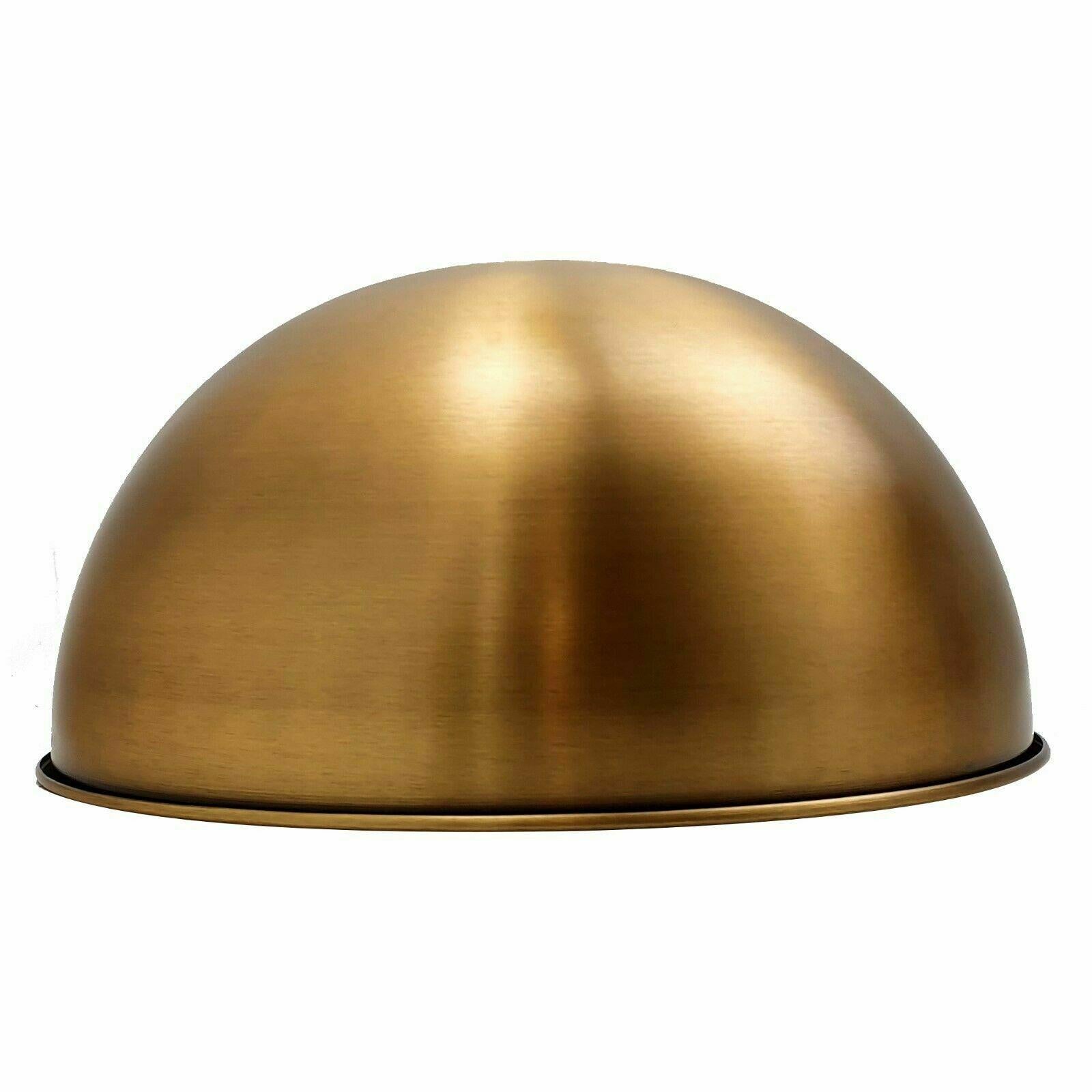 Retro Dome Easy Fit Light Shades Modern Ceiling Pendant Lampshades Metal colors~1388 - LEDSone UK Ltd