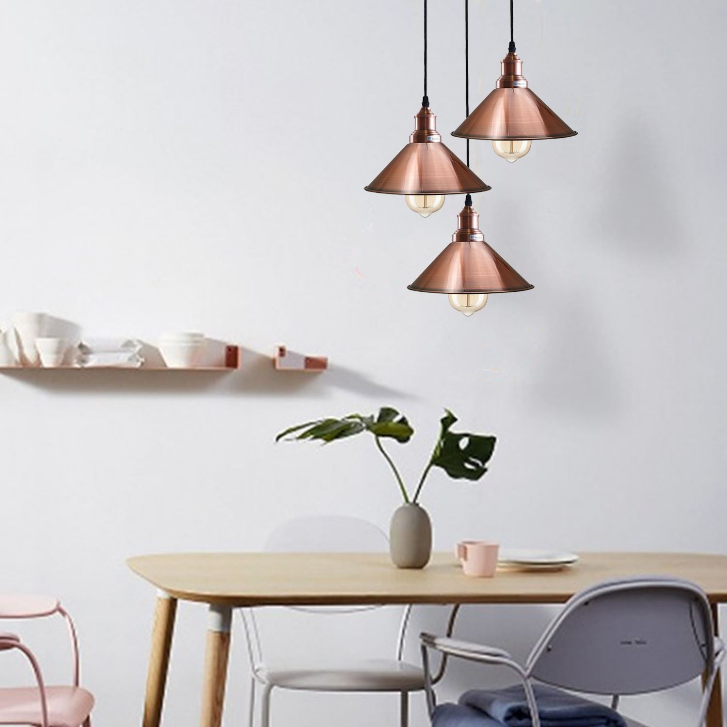 rose gold pendant light