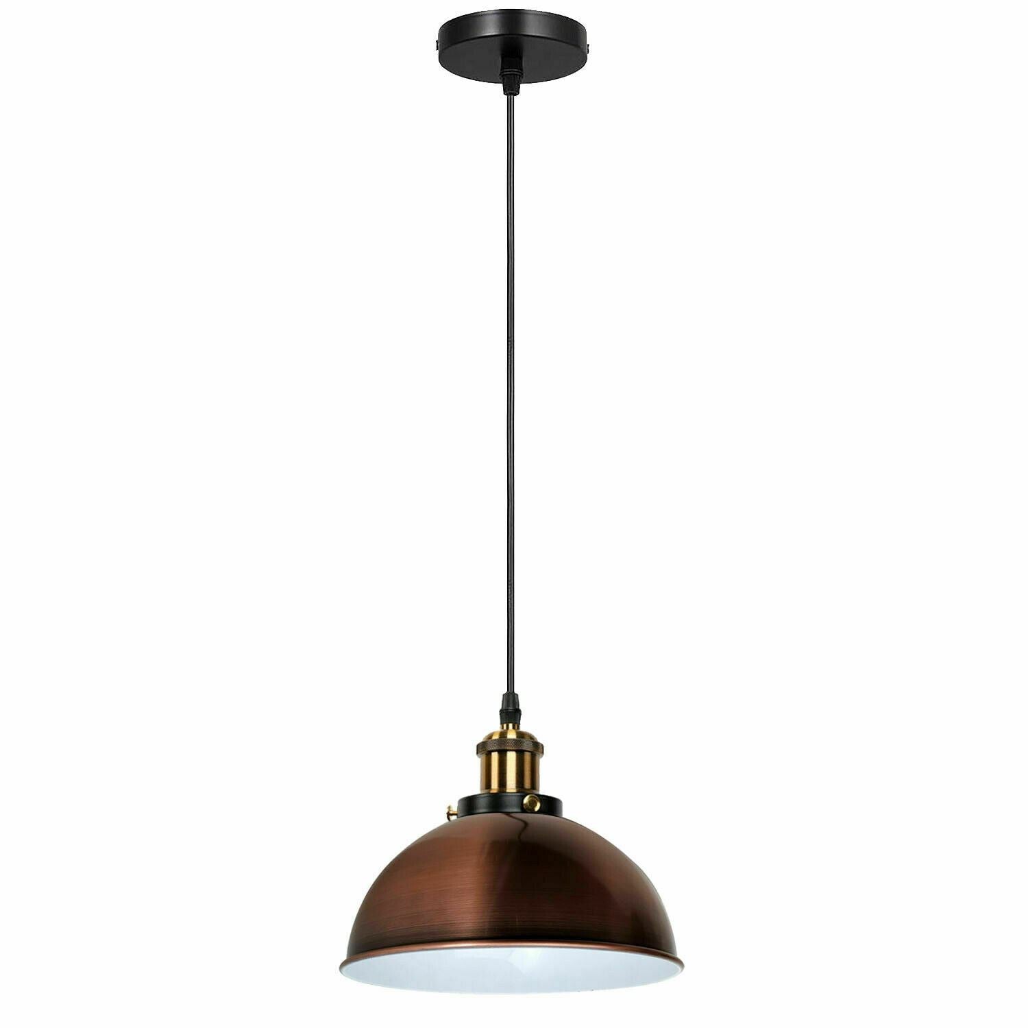 Vintage Modern Ceiling Pendant Light  Metal Dome Shade Hanging Indoor Light Fitting  With 95cm Adjustable Wire~1260 - LEDSone UK Ltd