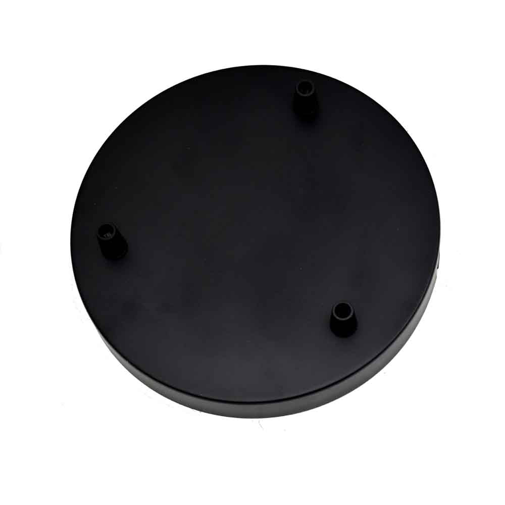 3 Point Ceiling rose 200mm Black 1