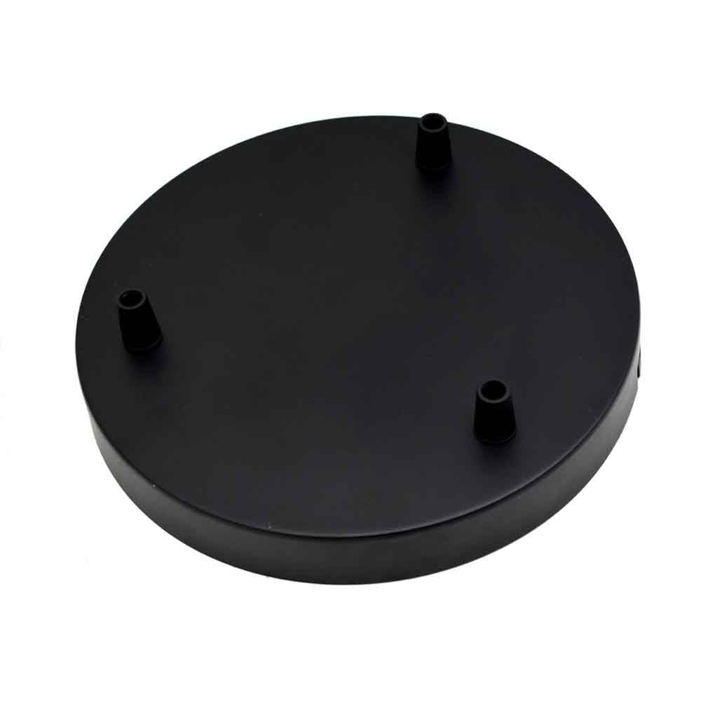 3 Point Ceiling rose 200mm Black 3