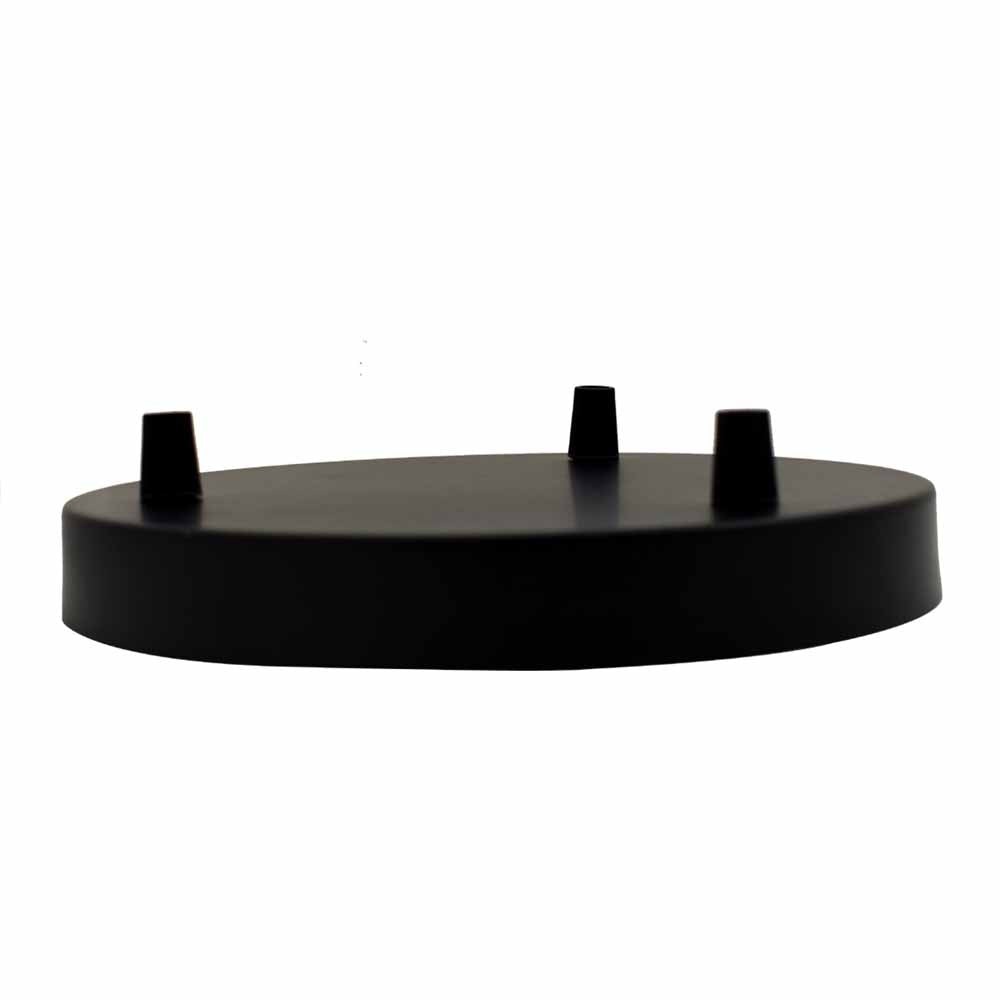 3 Point Ceiling rose 200mm Black