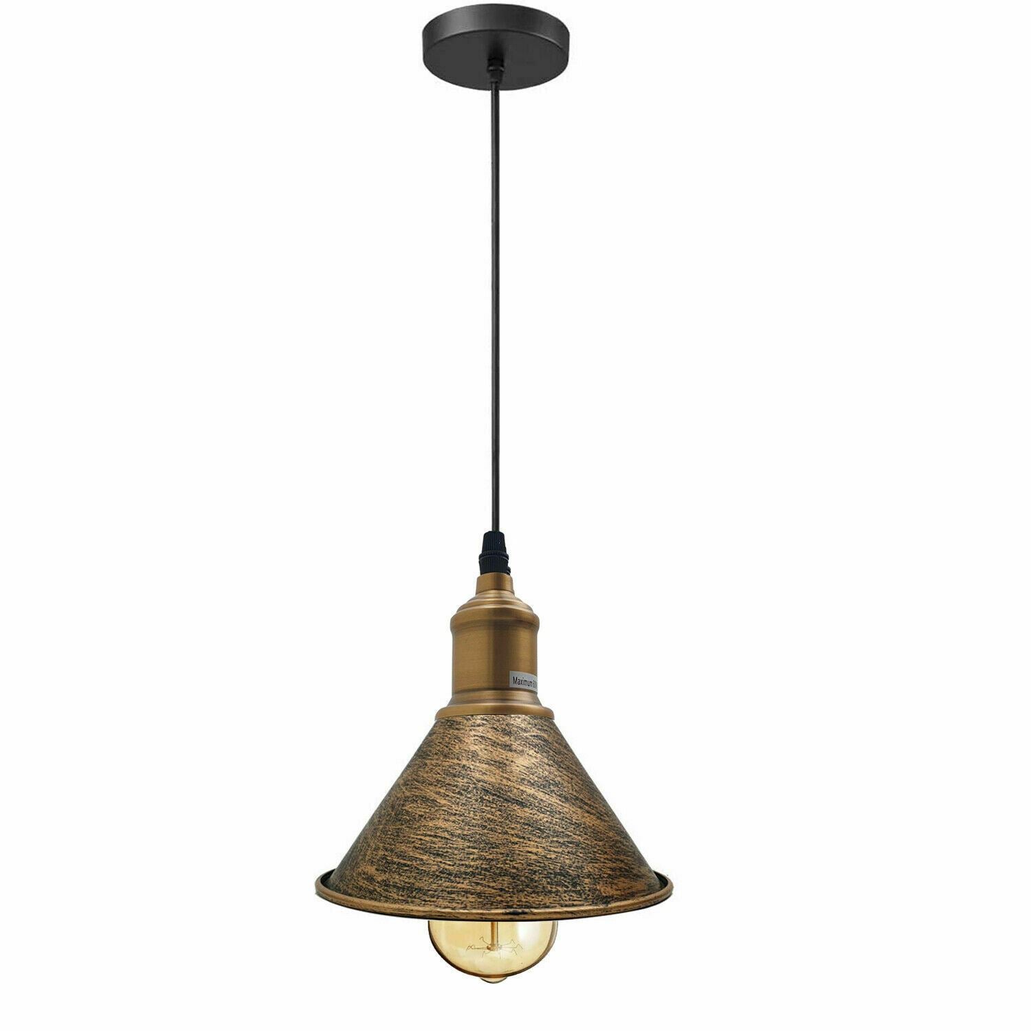 Modern Vintage Ceiling Pendant Light Cone Shade Shape Hanging Light For Hotels, Any Room, Dining Room~1363 - LEDSone UK Ltd