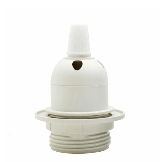 Edison E27 Support d'ampoule suspendu avec anneau d'abat-jour et poignée de cordon ~ 2981