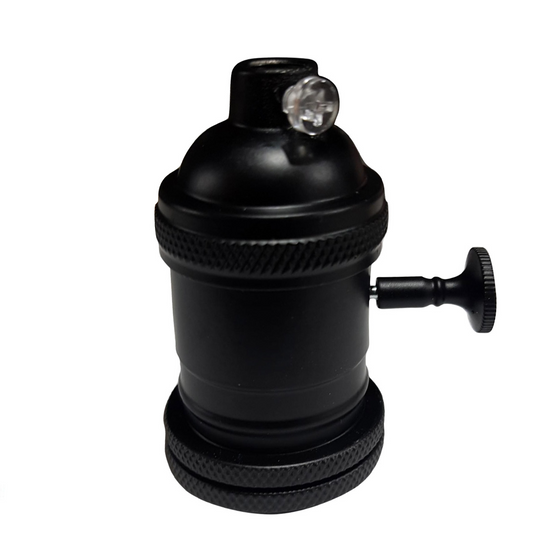 Support d'ampoule de lampe industrielle noire E27, raccord à vis Edison rétro Antique ~ 3798
