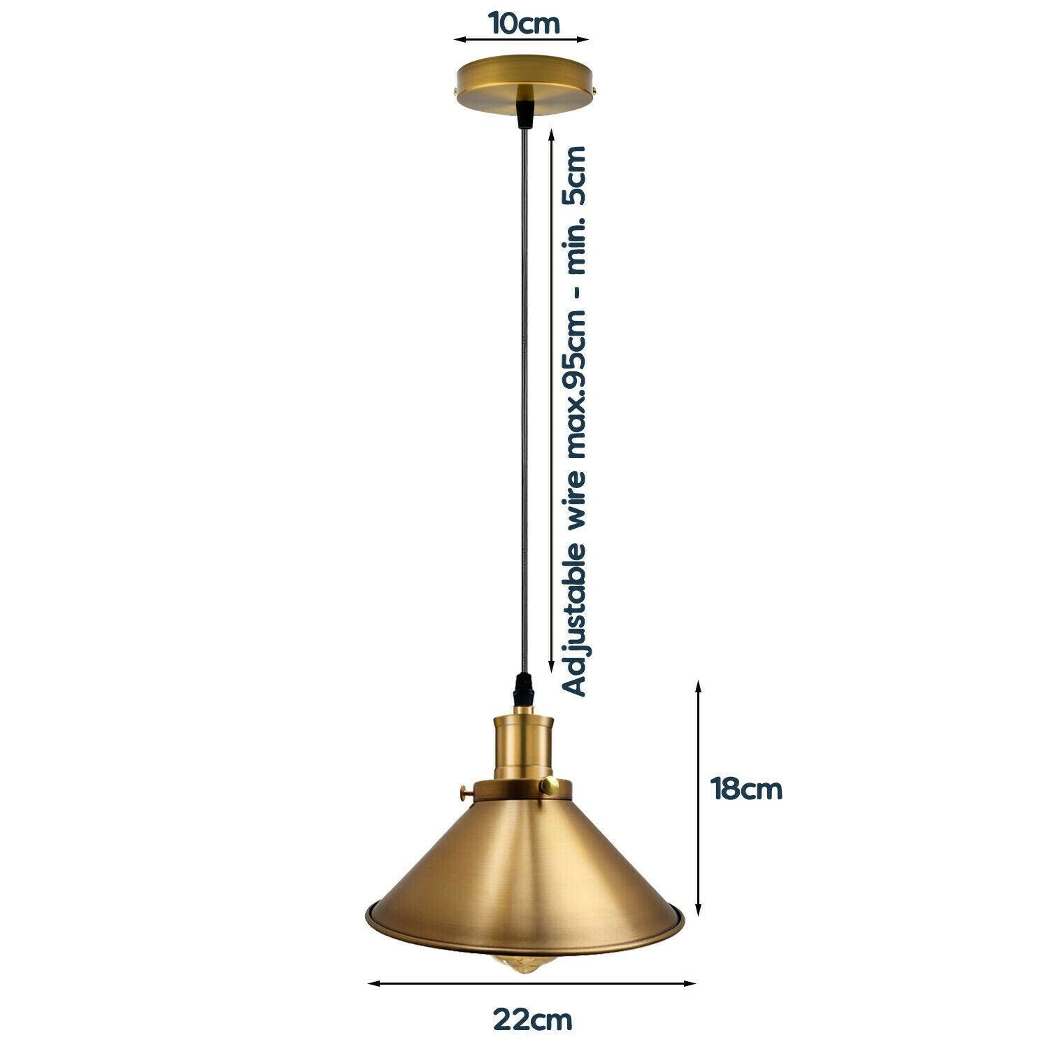 Modern Industrial Style Metal Cage Single Pendant Light Yellow brass Ceiling Light Fixture~1262 - LEDSone UK Ltd