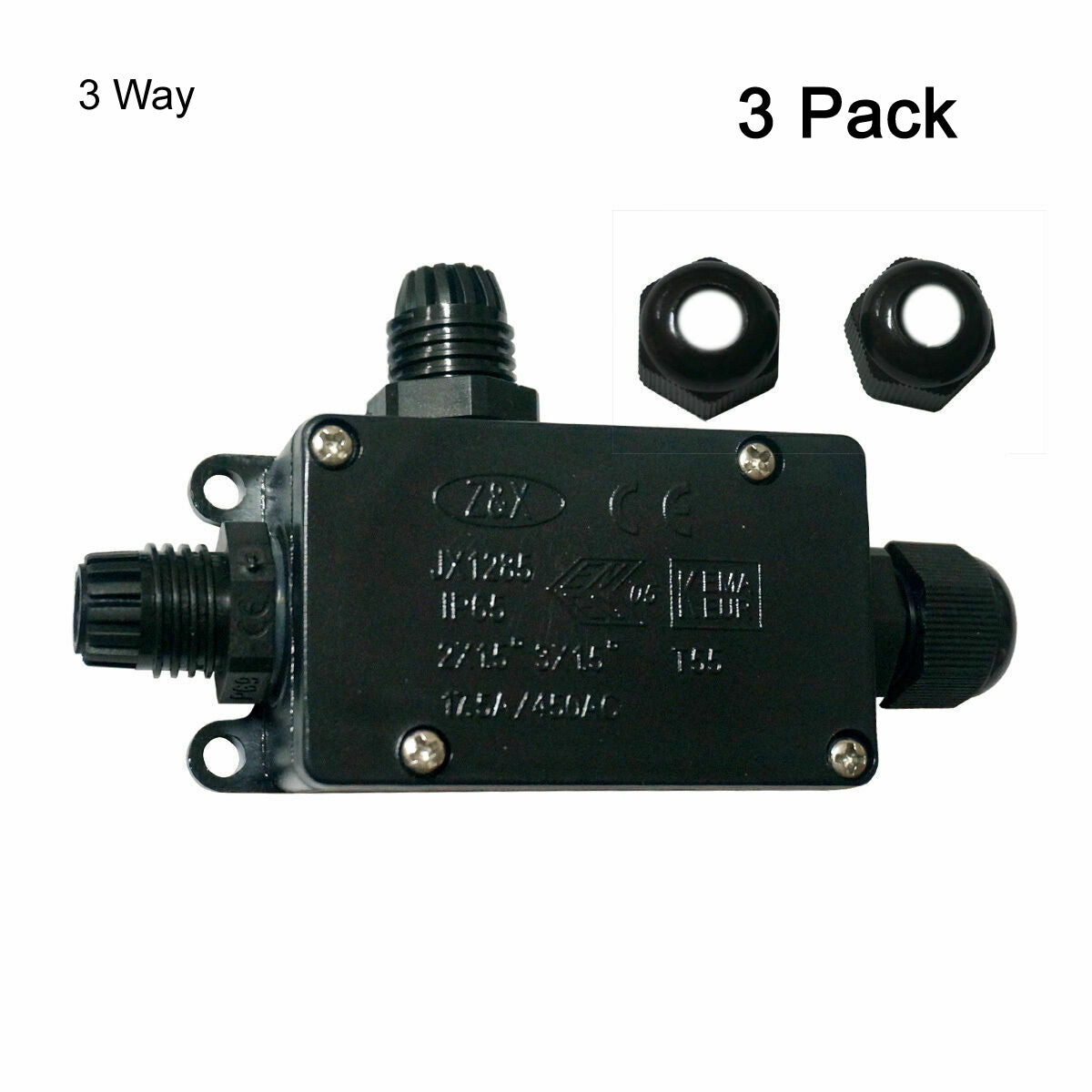 2/3 Way IP65 Waterproof Junction Box Underground Cable Line Protection Connector~1431 - LEDSone UK Ltd