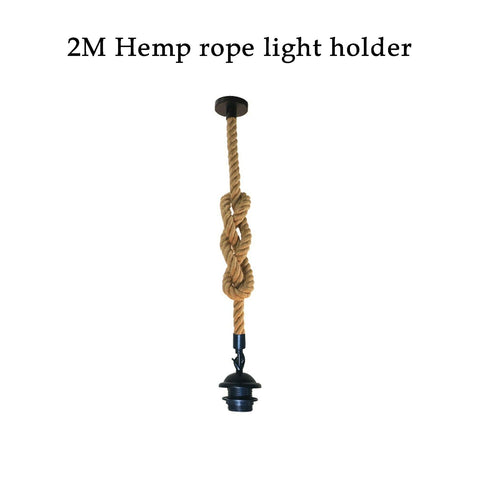 Rétro corde de chanvre pendentif E27 support plafonnier décor ~ 1358