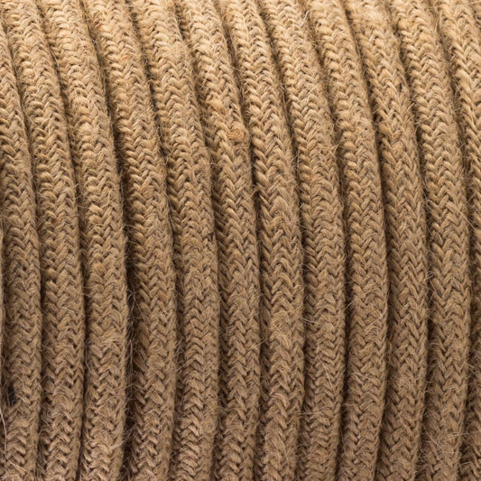 Câble rond électrique vintage à 2 conducteurs de 5 m recouvert de tissu textile coloré ~ 4089
