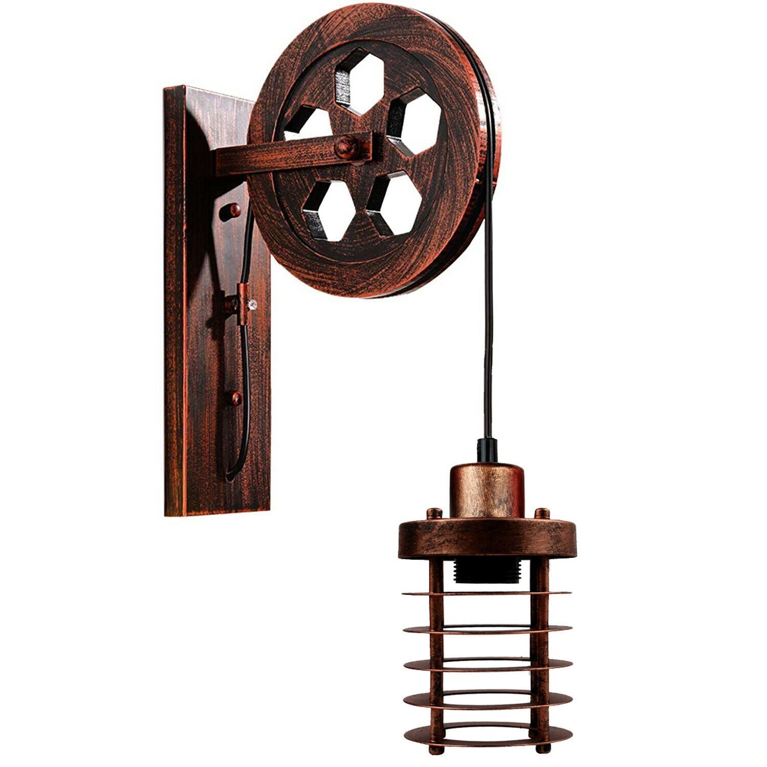 Rustic clearance pulley light