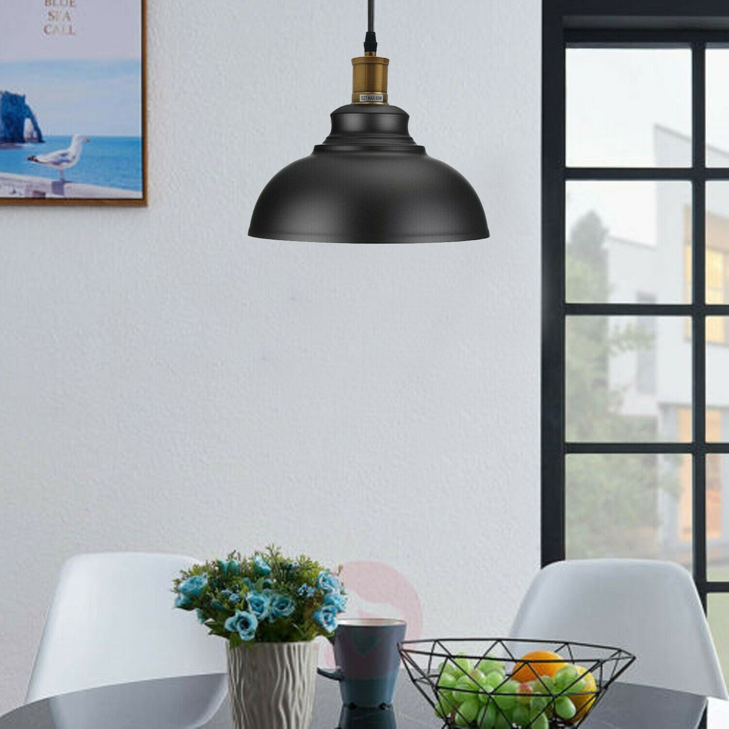 Vintage Industrial Metal Ceiling Pendant Shade Modern Hanging Retro Lights~1292 - LEDSone UK Ltd