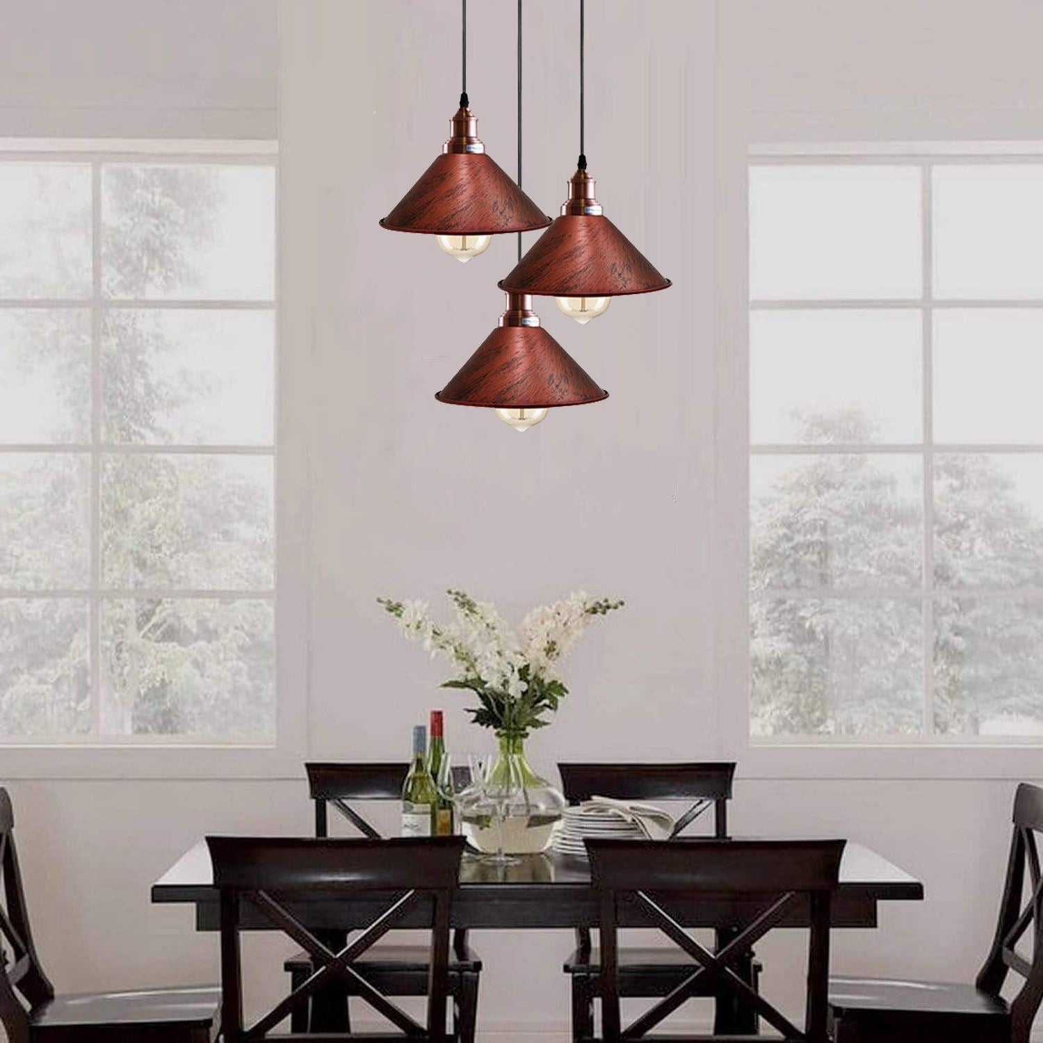 3 Pendant Light Fixture Over the Kitchen Island