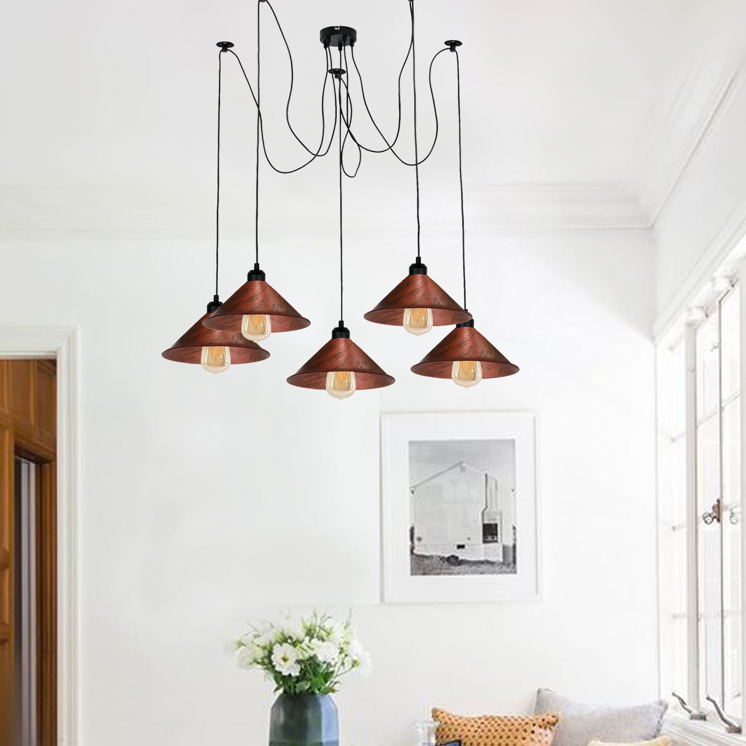 Rustic pendant clearance light shades