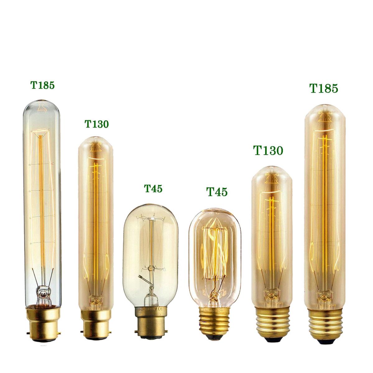 Dimmable B22 E27 Vintage Charm Filament Incandescent Tall Edison Bulb