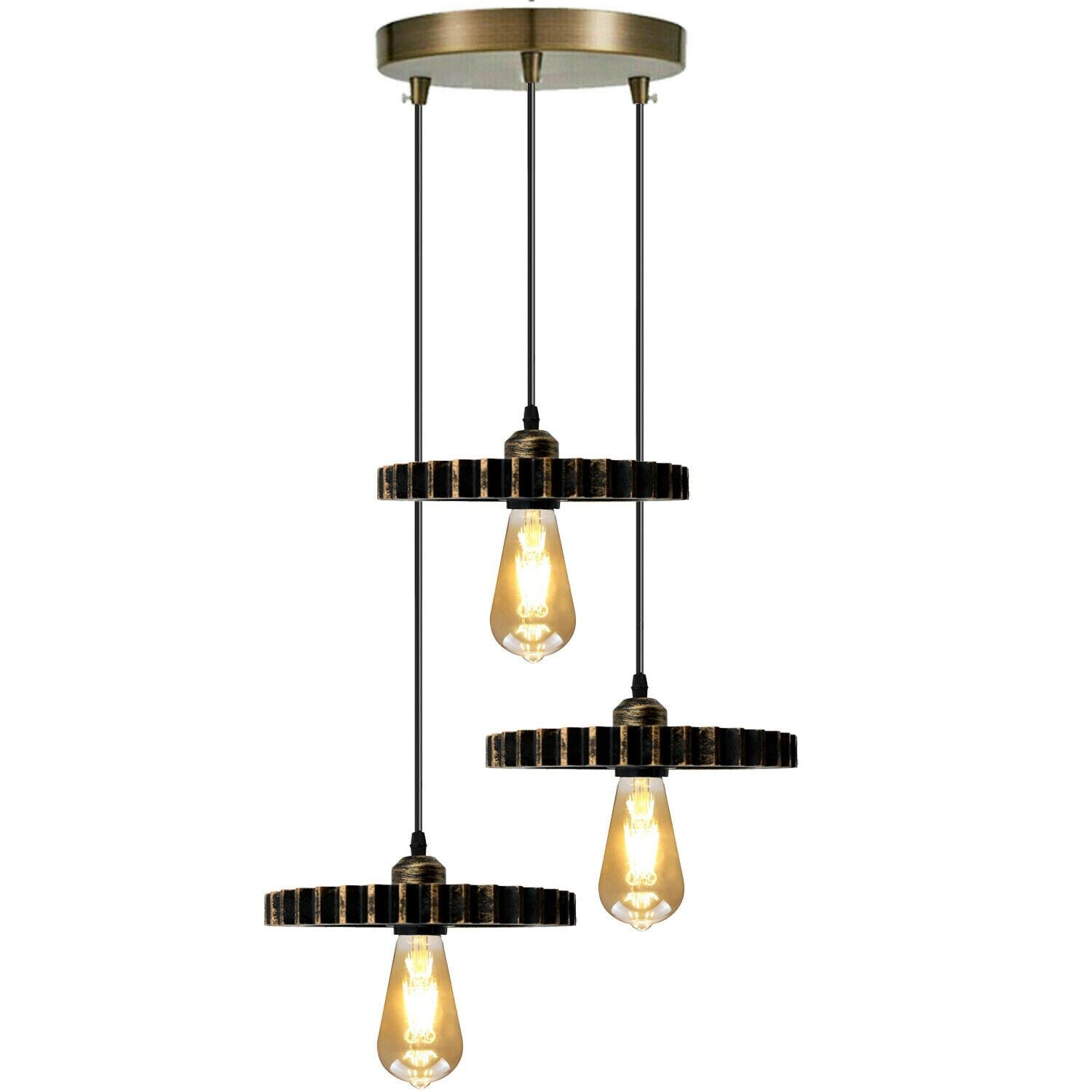 Retro Industrial Vintage Wood Pendant Light Shade Chandelier Ceiling Lamp Shade~1135 - LEDSone UK Ltd
