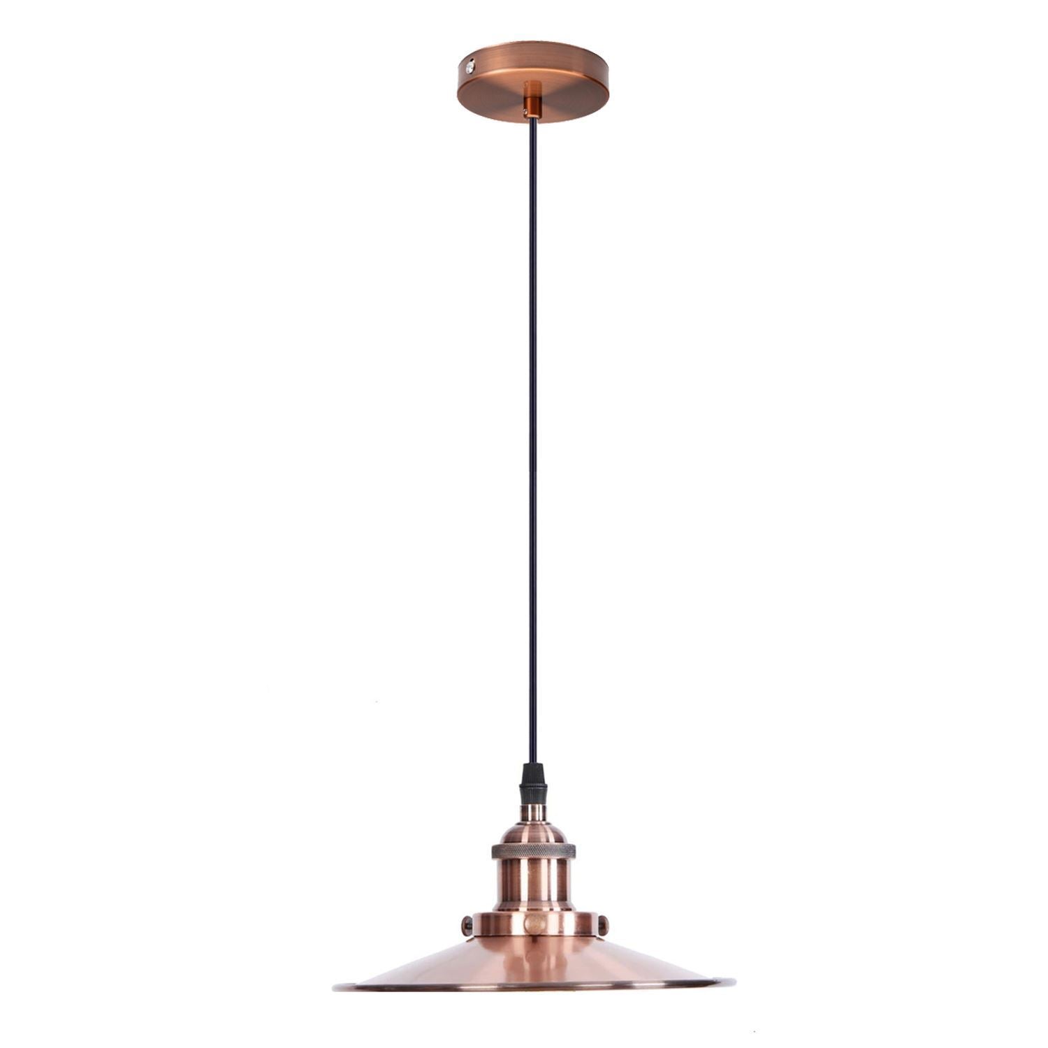 vintage industrial metal retro ceiling pendant light copper shade~1297 - LEDSone UK Ltd