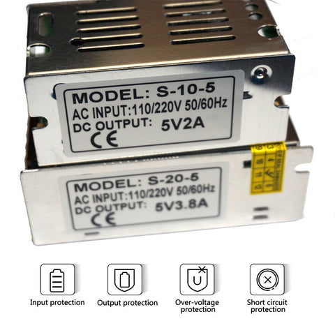 Transformateur d'alimentation pour pilote LED DC5V 240V IP20 pour bande LED, MR16, GU10 UK ~ 3605