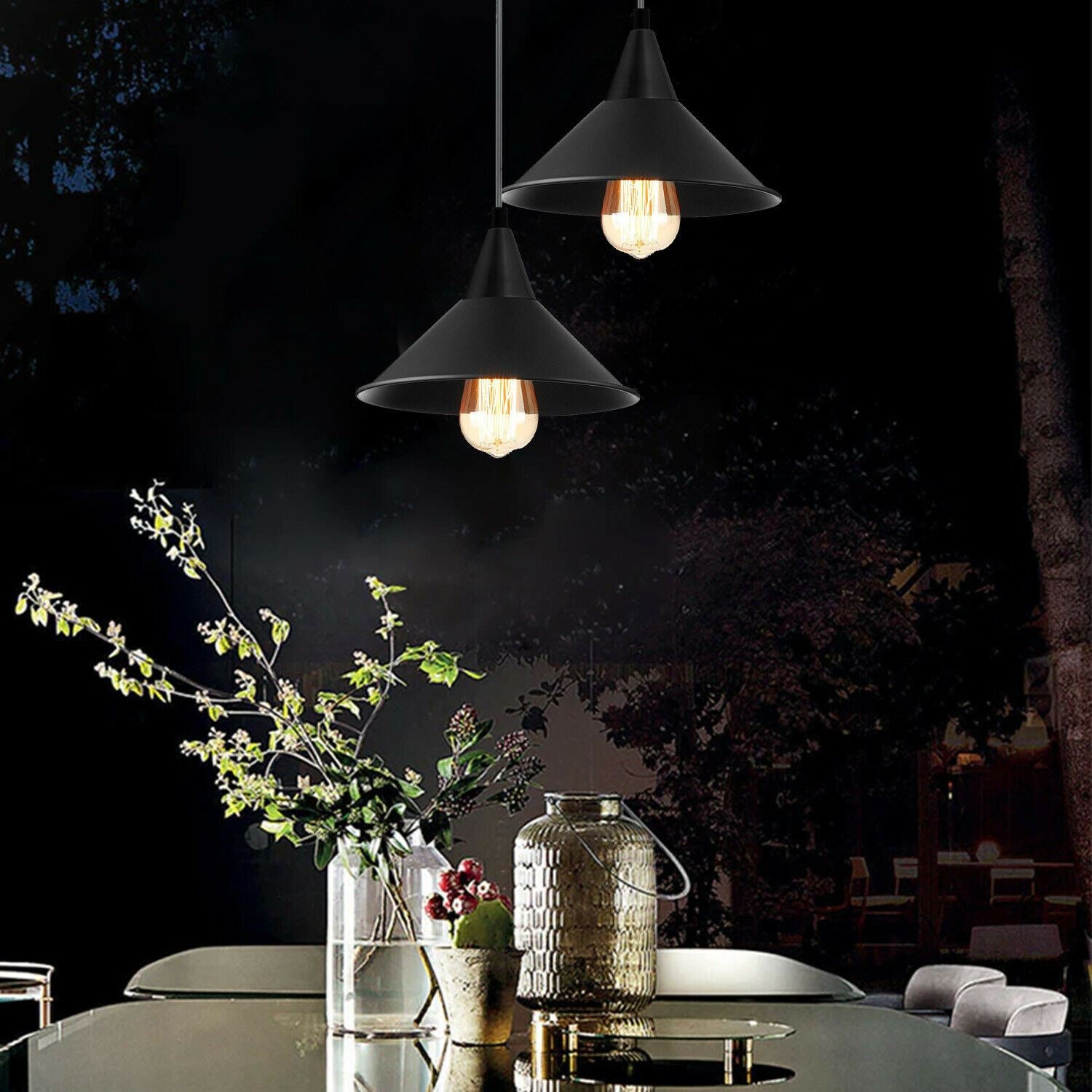 vintage cone pendant light - Application image